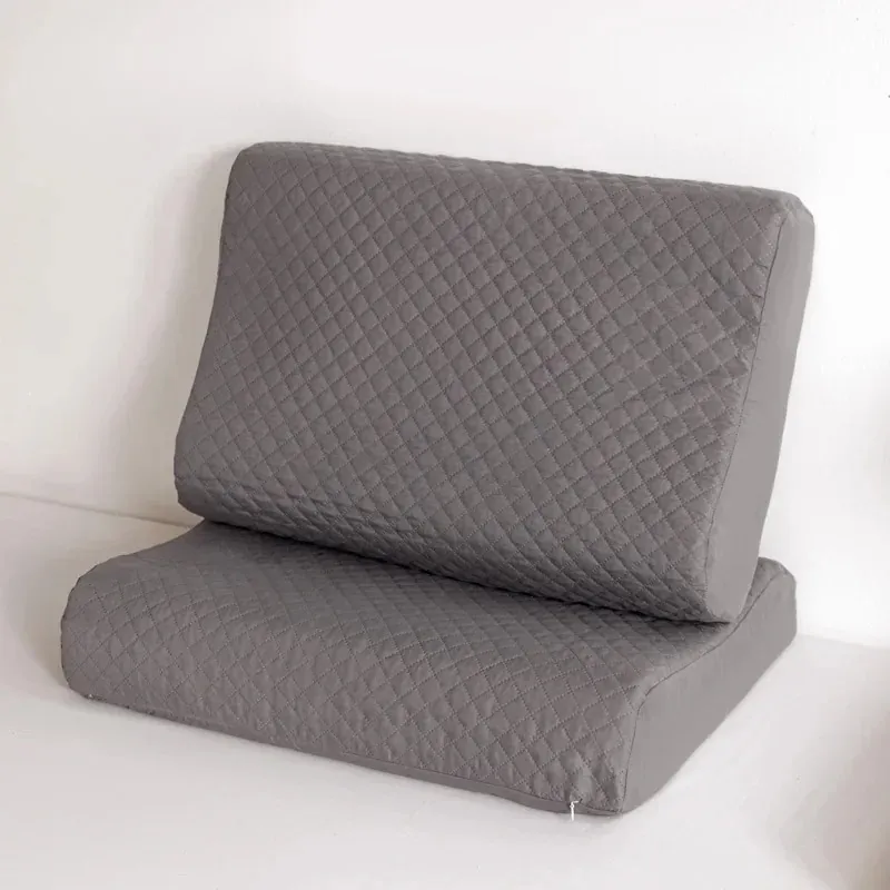 Protège-oreiller imperméable ajusté : protège-oreiller matelassé gris
